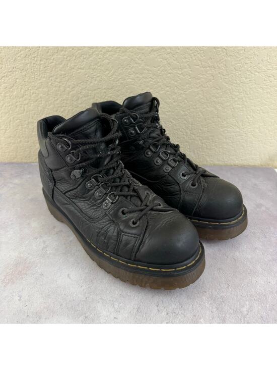 Dr. Martens Boots Mens Size 9 Black Leather Motorcycle Biker Combat 10963 Y2K main image 10